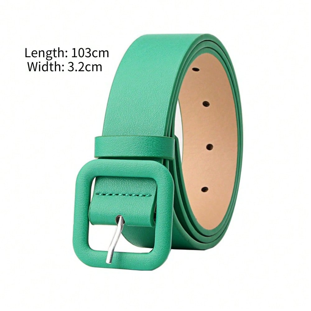 Simple And High-End Belt Women's Square Buckle Versatile Decorative Belt Fashionable And Elegant Belt Women