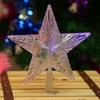 1 STK Fargeskiftende Xmas Juletre Topper Stjerne Skinnende Roterende Lys Fest LED Lampe Dekorasjon