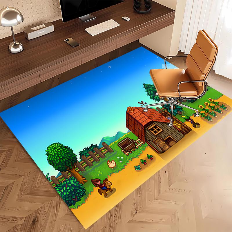 Spiel Stardew Valley Teppich - Weich, Waschbar, Rutschfest, Indoor-Matte, Wohnzimmer, Heimbüro Dekorativer Teppich
