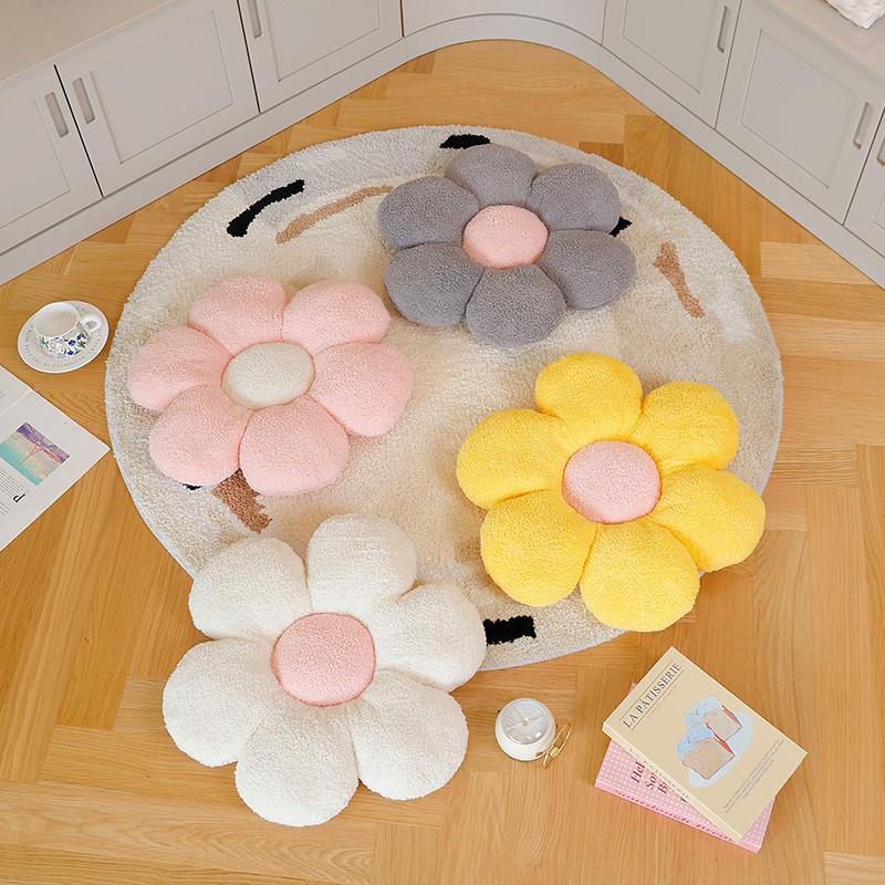 40-60cm Daisy Flower Plush Cushion Colorful Petal Throw Pillow Plush Toy Sofa Cushion Home Decoration Office Nap Headrest Gifts