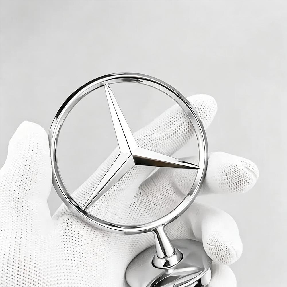 1Pcs Benz Front Bonnet Standing Emblem Accessory For Mercedes-Benz GLC X253 X254 C-Class W205 W206 A-Class W177 GLA E-Class W213 QQ8