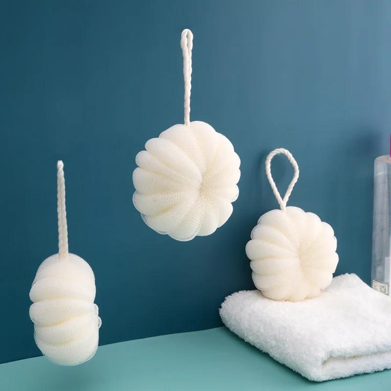 1PC White Mesh Bath Ball Soft Bath Shower Wash Sponge Body Cleaning Ball Flower Body Massager Brush Bathroom Bathing Accessories
