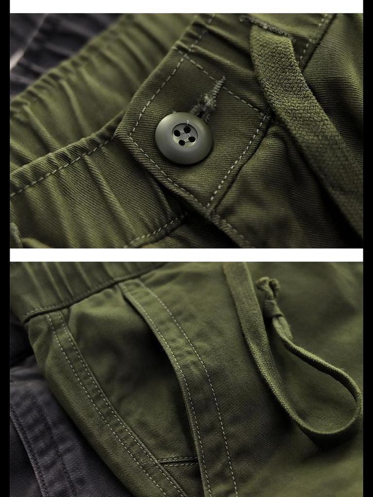 Herren Sommer Baumwolle Lose Bündchen Neun-Punkt Casual Sport Overall