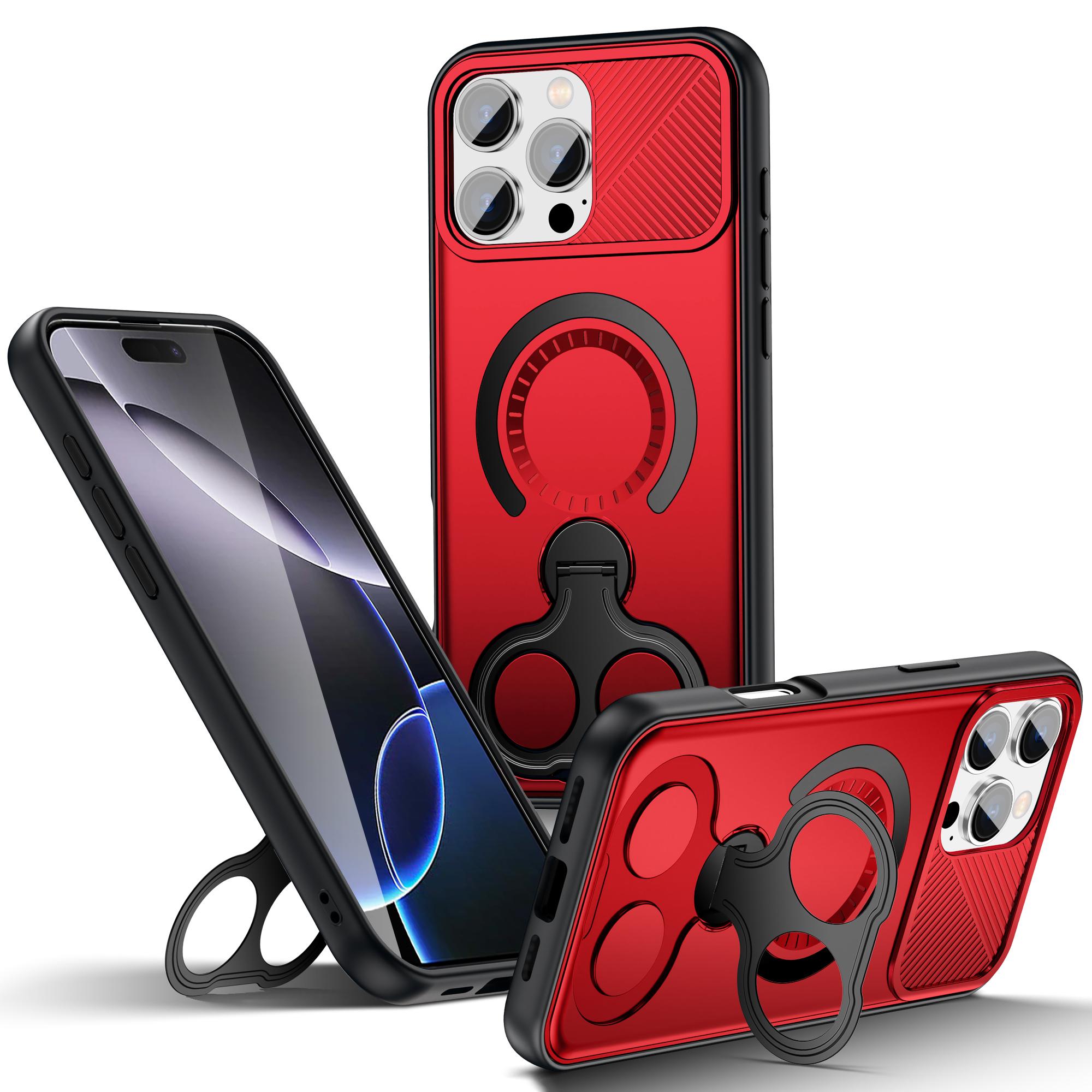 

Case For IPhone 17 15 14 13 16 Pro Max Plus 16e 17 Air Metal Ring Stand Magnetic Magsafe Wireless Charge Armor Shockproof Cover iPhone17 Pro