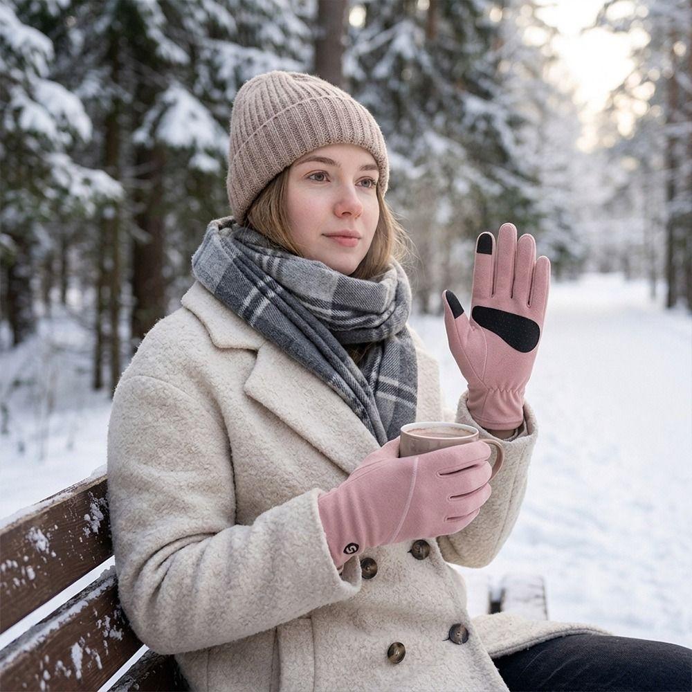 Windproof Winter Gloves Warm Touch Screen Gloves Fashion Thickened Thermal Gloves Running