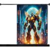 Shower Curtain Waterproof Polyester Fabric Paint Colorful Bath Curtains Transformers Autobot Home Bathroom Decor With Hook