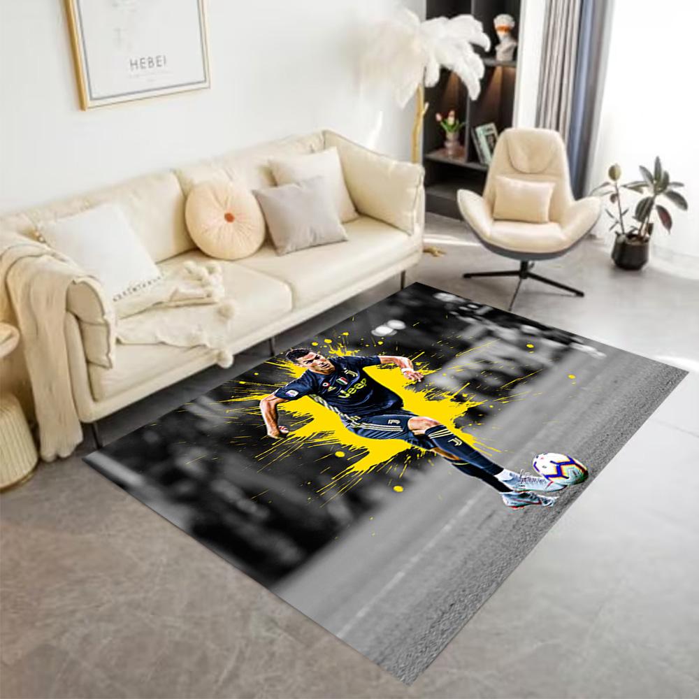 Ronaldo's Juventus Celebration Floor Rug Office Rug Perfect for Dining Room Playrooms Hallway Living Rooms Anti-slip Rug Decorate Offices
