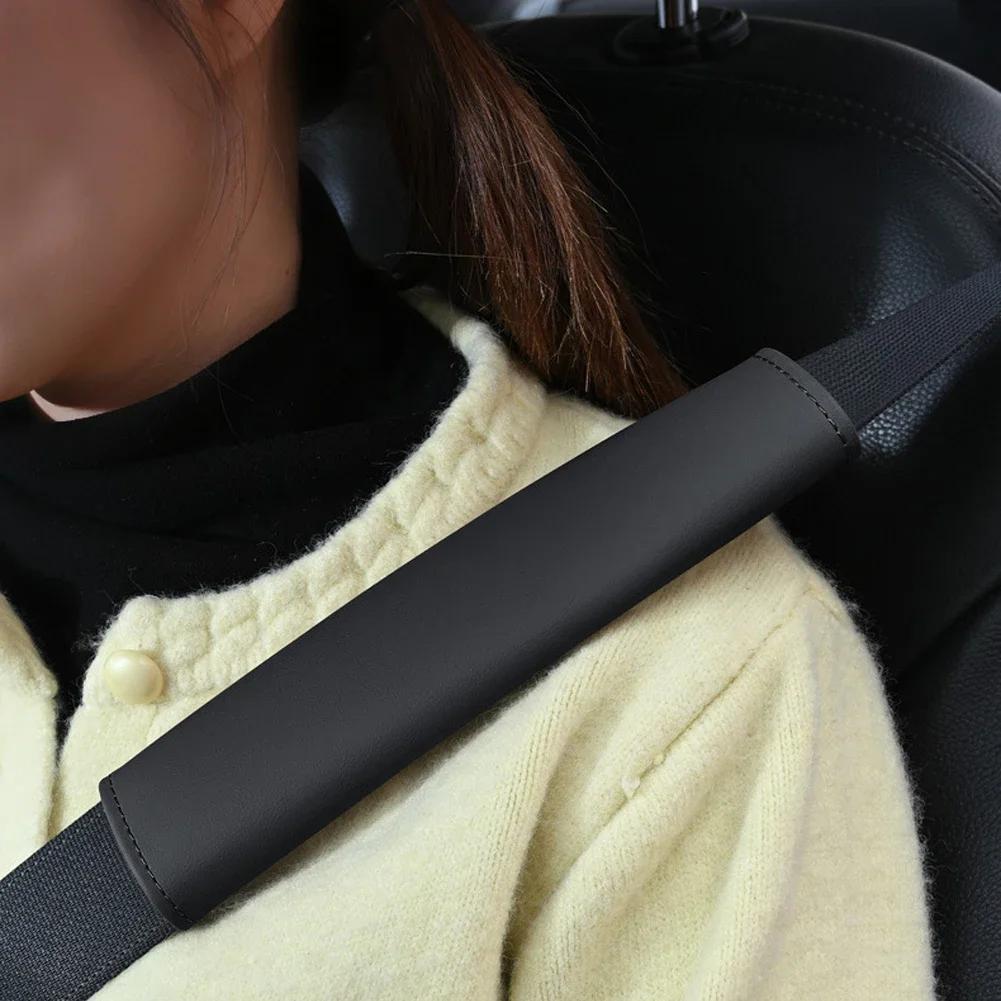 Comfortable Auto Seat Belt Cover Leather Suede Car Seat Belt Shoulder Cover Car Styling Interior Seat Belt Cover Accessories