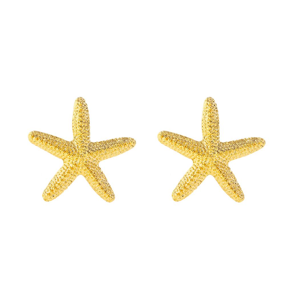 DIEZI Beach Ocean Style Big Starfish Star Pendant Necklace Stud Earrings Jewelry Sets Party Exaggeration White Rope Jewelry