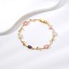 Luxury Sparkling Leaf Chain Gold Silver Color Crystal Sparkling Leaf Bracelets  Jewelry Gift