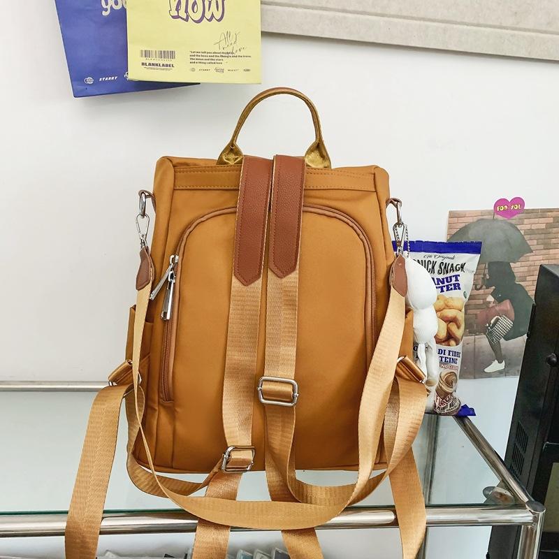 School bag 2025 new lightweight waterproof mommy bag solid color large capacity going out portable backpack versatile backpack
