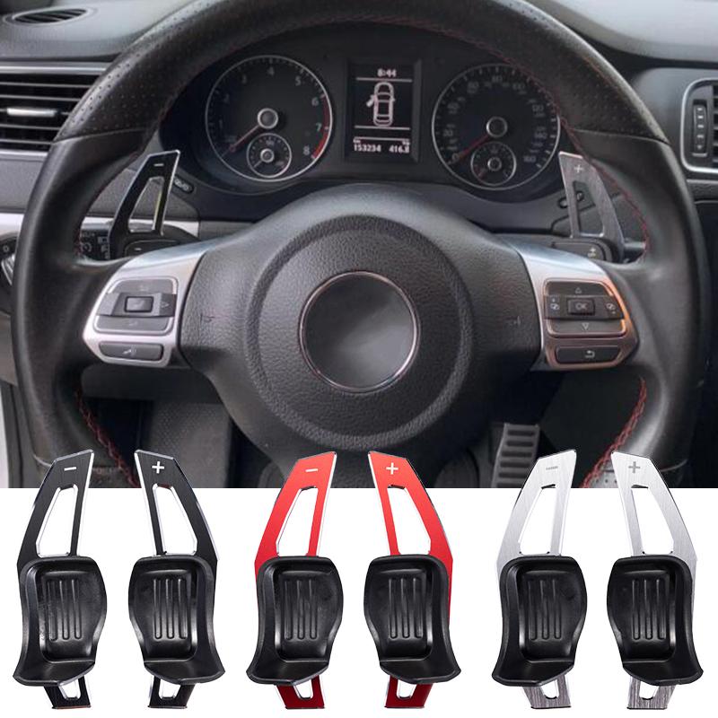 Auto Steering Wheel Dsg Shift Paddle Extension Shifters Sticker Fit For Volkswagen Tiguan Golf6 Mk6 Jetta Gti R20 R36 Cc Scirocco Eos