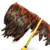 5-10Meter Natural Chicken Rooster Tail Feathers Trims Fringe Plumas Wedding Party Dress Decoration Needlework Accessories13-18cm