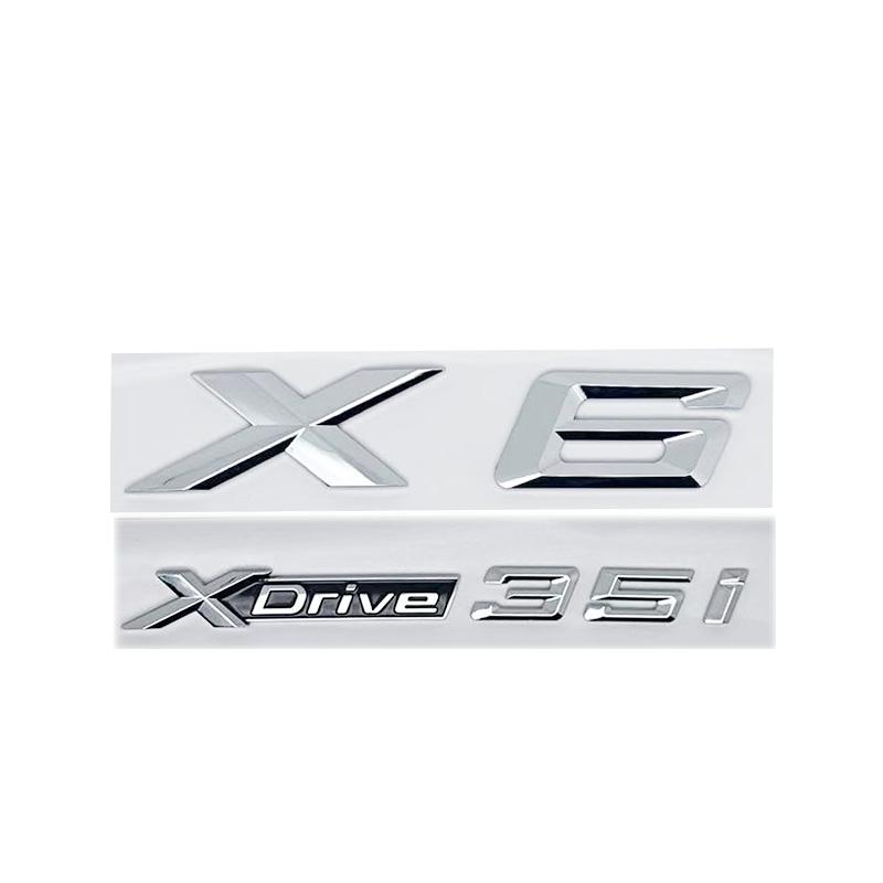 3D ABS Letter Badges for Trunk Emblem Suitable for BMW X6 Models E71 F16 E72 G06 As Well As XDRIVE 30d 28i 30i 35i 50i