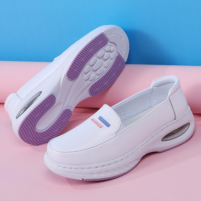 Nurse shoes women s summer leather thick-soled soft-soled breathable work medical shoes spot 34 standard code