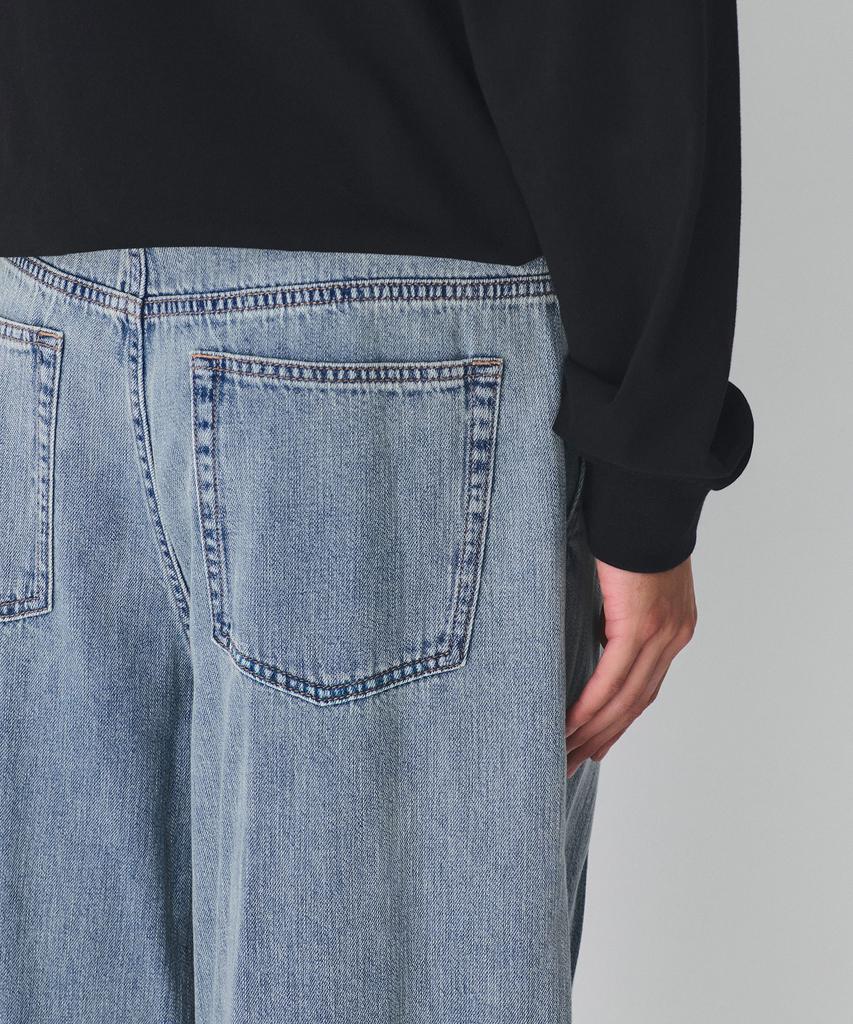 MUSINSA STANDARD Linen-Like Semi-Balloon Denim Pants [Sky Blue]