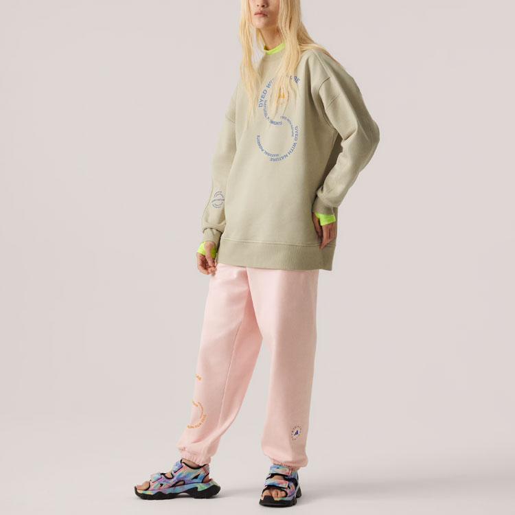 Adidas X Stella McCartney Sweatshirts Unisex Light Yellow Crew Neck Moderate Regular IA7714
