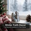 Bookshelf Christmas Figurines 3D Printed Nativity Figurine, Cute Holy Family Statue, Religious Scene Ornaments Holiday Desktop for Windowsills