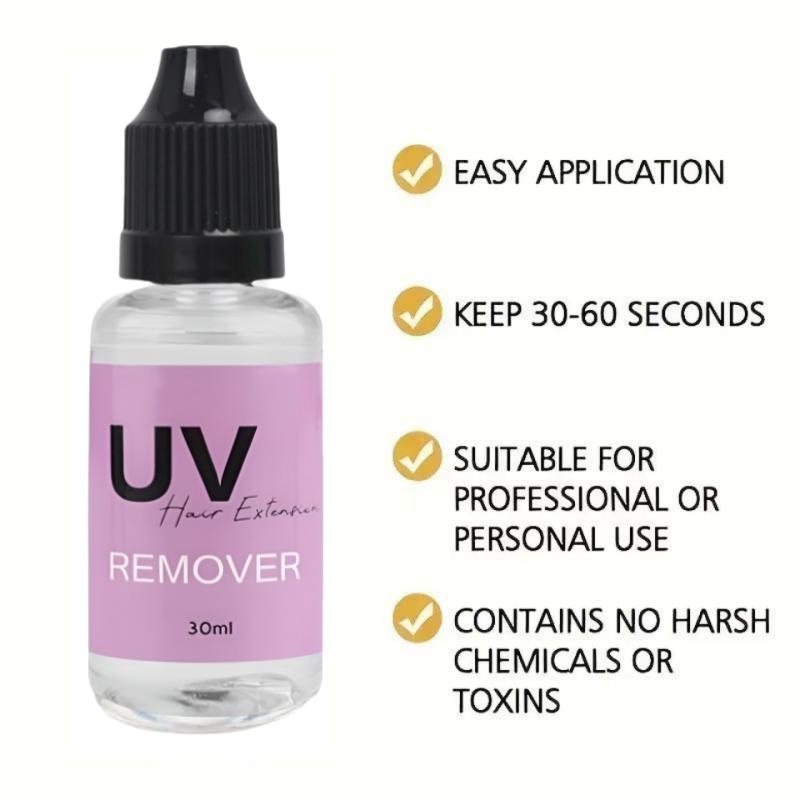UV Hair Extension Kit with UV Lamp: 30g Fast-Curing Glue & Tools | Invisible Bonds, Damage-Free Salon & Home Use