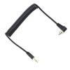 Compactly PC To 2.5mm Flash Syncing Cable with Screw Lock Extended Coiled Wire Design Premium PVC Construction 100cm