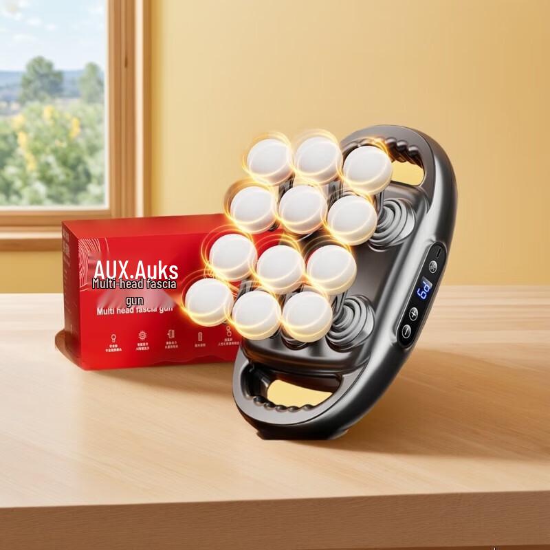 AUX 12-Head Rechargeable Neck Massager with Smart Display
