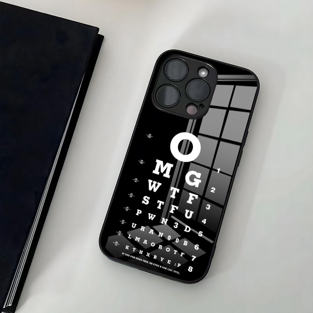 

Medical Eye Vision Chart Phone Case For IPhone 17 Air 16 15 14 Pro 13 11 12 XR XS ProMAX 7 8 Plus Glass Cover iPhone14