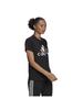 T-shirt Essentials Manches Courtes Logo Imprimé Coton Manches Courtes QU658 T-shirt T-shirt Femme Noir/Blanc (HD9328) J/L