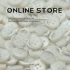 Four-Eye Imitation Jade Resin Button White Clothing Button Long-Sleeved Knitted Cardigan Shirt Clothing Sleeve Collar Button