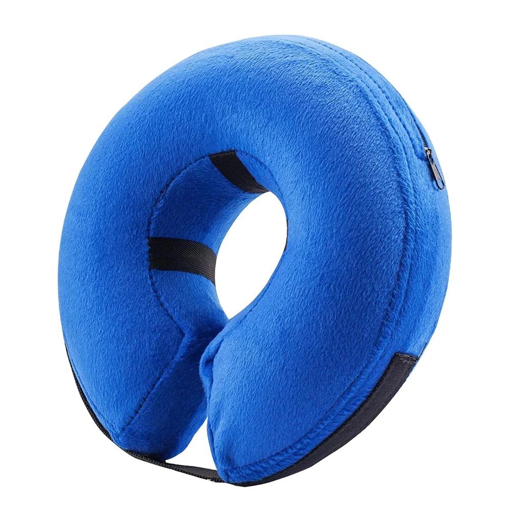 Inflatable Dog Recovery Collar Soft Pet Donut Collar for After Surgery Anti-Licking Wound Healing Protective Cone