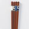 Sunlife Chopsticks, Dishwasher Safe, Natural Wood, 23cm, Hanging Cat Design, Blue, H-05448