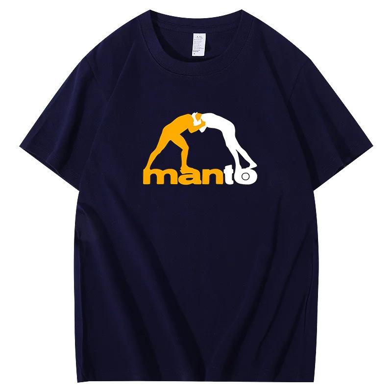 Men's T-shirt summer casual men's clothing soft polyester fabric short sleeves