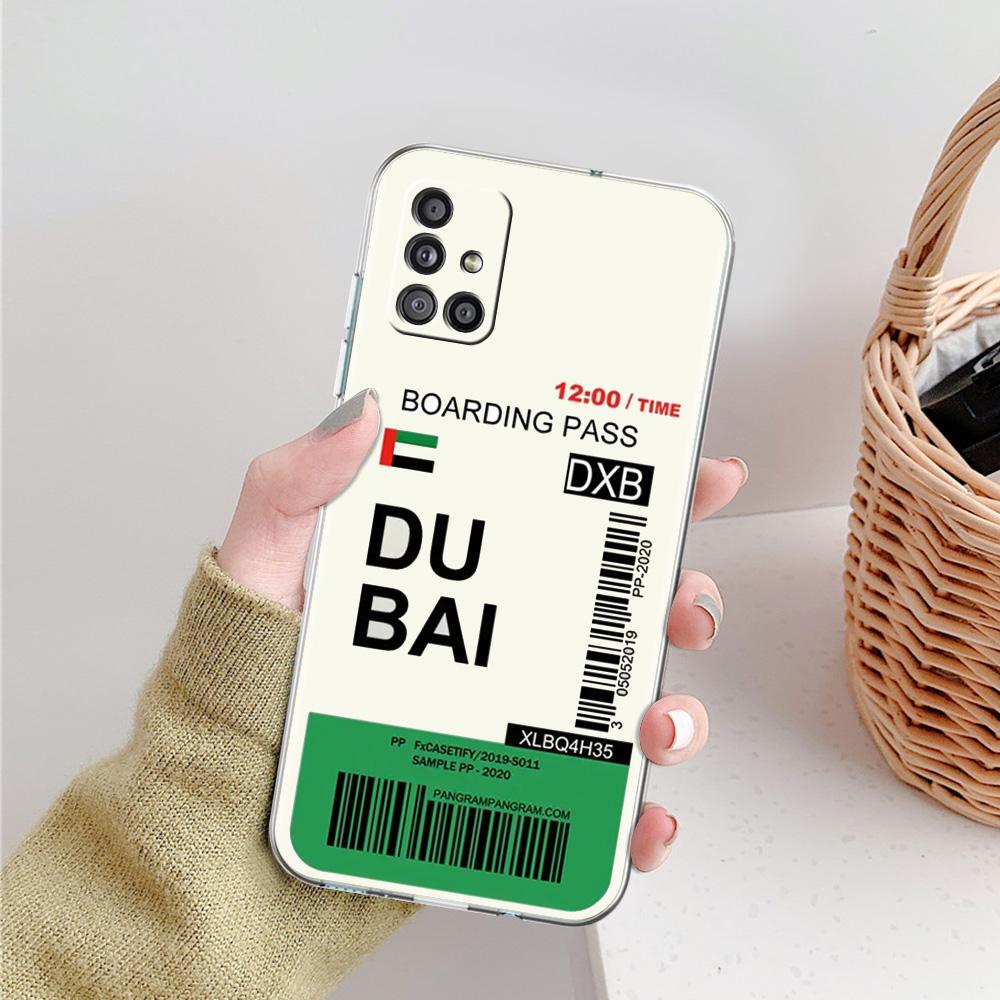 Case For Samsung A15 A13 A35 A55 A51 A71 A41 A31 A05 A17 A23 A25 A33 A53 A73 5G A07 4G Cover World City Travel Ticket New York