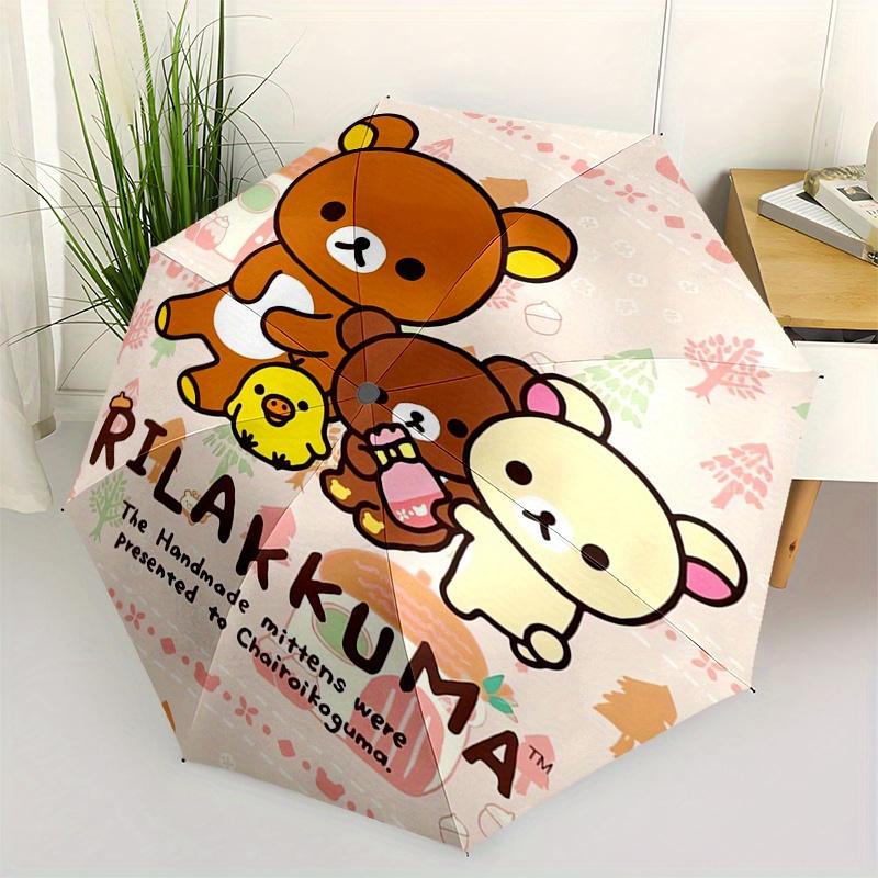 

Rilakkuma,Bear Automatic Umbrella-Foldable, Durable 8-Bone Design, Compact and Stylish, Great for Camping, Halloween, Christmas, Mother s Da