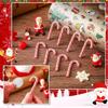 Mini Candy Canes Christmas Decoration Red White Resin Candy Cane DIY Crafts Xmas Pendant Navidad Home Decor New Year Gift