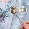 2D Flat Owl Retractable Badge Reel Brooch For Nurses, Doctors, Medical Students ID Holder