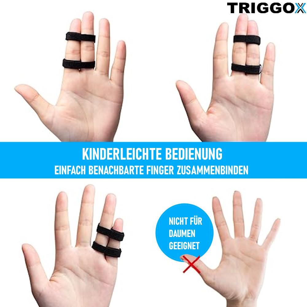 TRIGGOX Trigger Finger Splint Finger Protection Buddy Loops Adjustable [Set of 10]