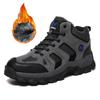 39-48 Uomo Taglie Forti Scarpe alla Moda High Top per Escursionismo e Alpinismo all'Aperto con Imbottitura in Cotone Peluche Scarponi da Neve