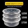 WS 1500ml Disposable Round Takeout Container with High Dome Lid