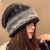 Jacquard Vintage Kniiting Wool Beanies For Women Autumn Winter Ear Protection Warm Cap Fashion Ethnic Anticold Pullover Hats
