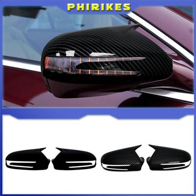 Για Mercedes Benz CLS C219 W219 CLS280 300 320 350 2009-2011 Μοτίβο ανθρακονήματος Μαύρα Καλύμματα Καπακιών Πλαϊνών Καθρεπτών Κολλητά