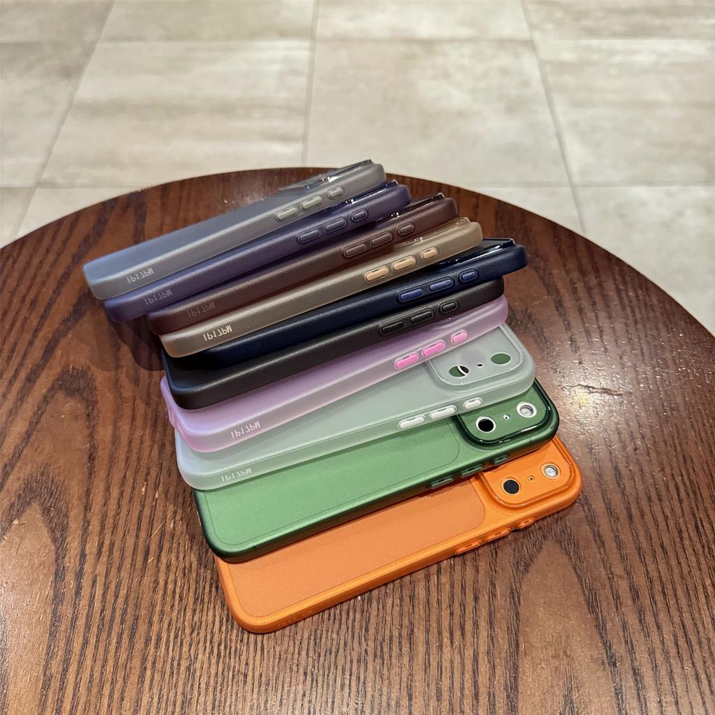 Ultra Dünne Schlanke Frosted TPU Weiche Handyhülle für iPhone Air 17 16 15 14 13 Pro Max Matt Transluzent Einfache Rückabdeckung