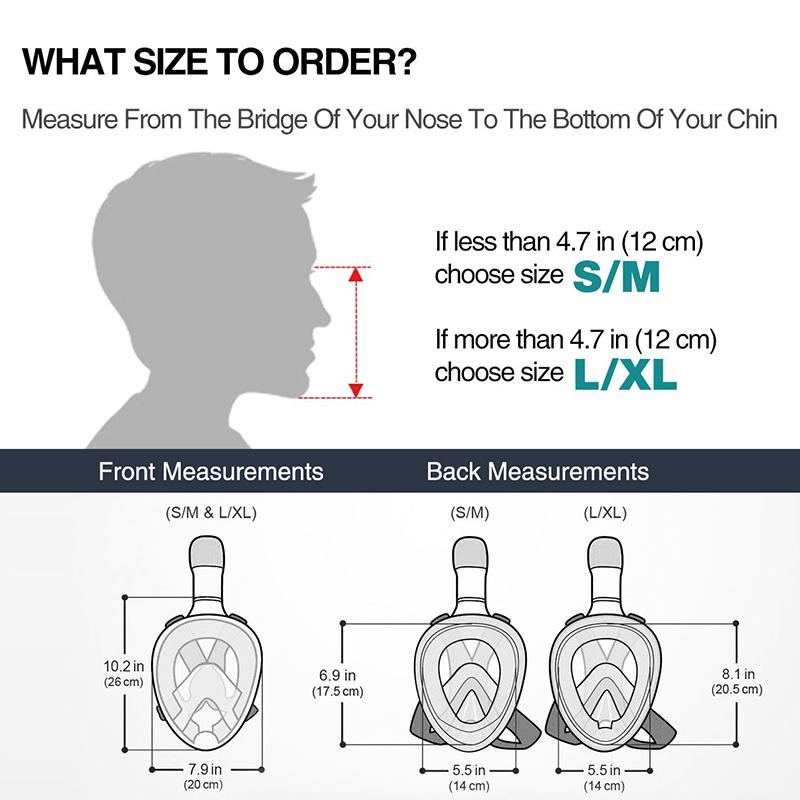 Mască de scufundare completă pentru scufundări Mască de scufundări anti-ceață pentru adulți Înot subacvatic Echipament de scufundări