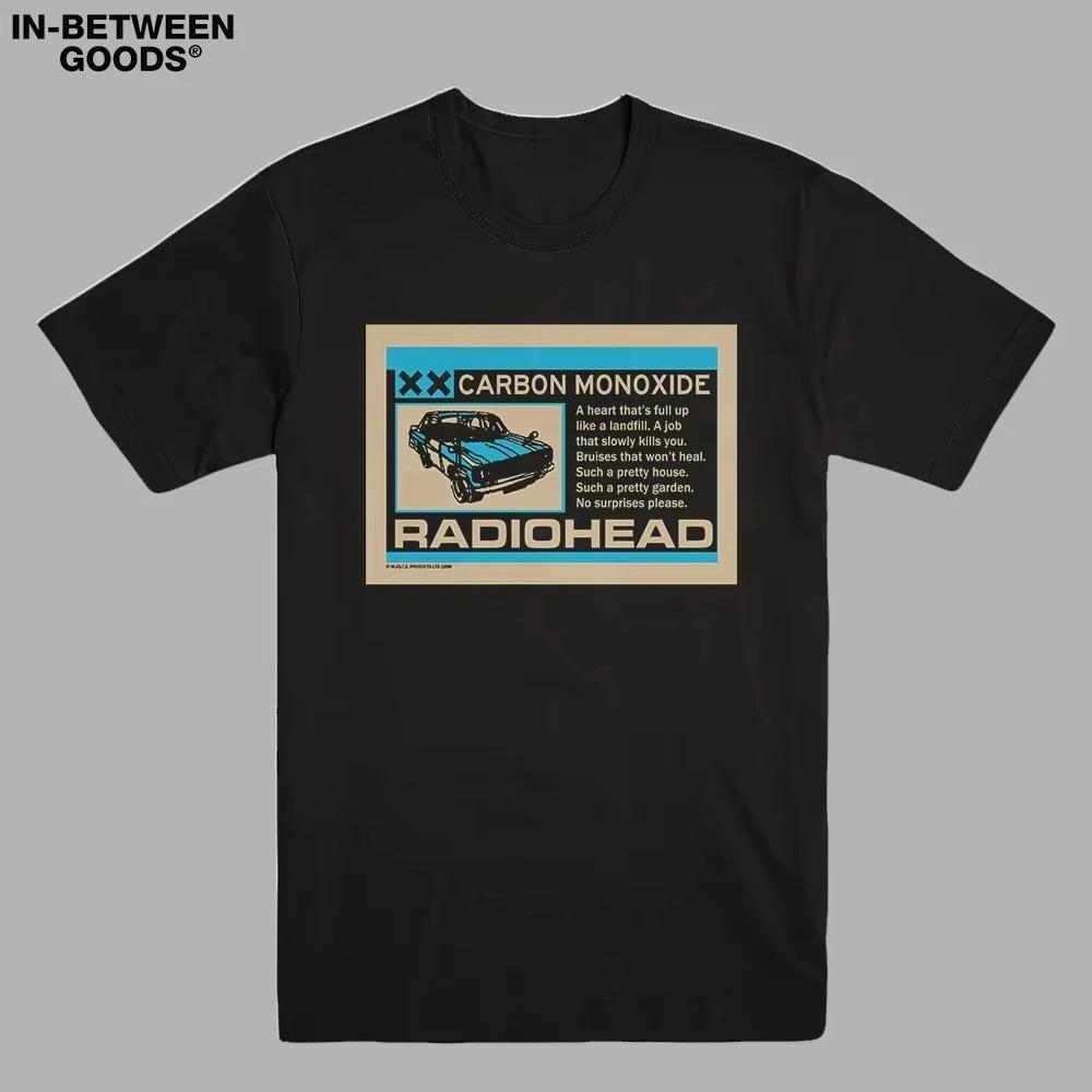 RADIOHEAD Printed TShirt Men Oversized Y2k Heavy Metal Band 2026 New Rock Punk American Casual Cotton Crew Neck Short Sleeve