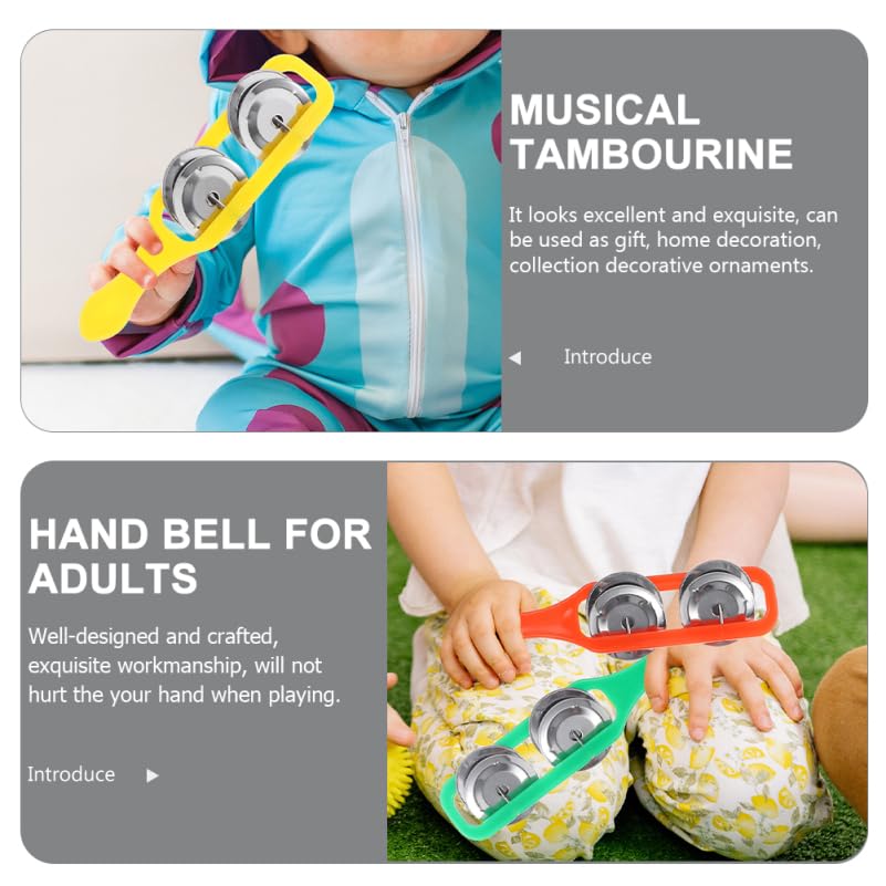 STOBOK Sleigh Bells, 12-Piece Hand Bell Set for Kids, Perfect for Parties, Performances, Daycare, Music Classes, Events, and as a Gift