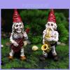Halloween Skeleton Dwarf Resin Figurine With Music Theme For Party Decor And Giftgiving