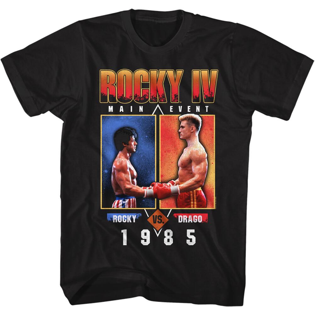 Rocky IV Boxing Movie Main Event Rocky VS Drago Live 1985 Men T Shirt S