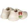 Gucci Rhyton Leather Low Top Chunky Sneakers Men's Beige Distressed 699292 DRW00 9522