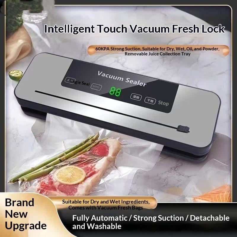Vacuum Sealing Machine, Household Fully Automatic Food Vacuum Machine, Fresh-Keeping Plastic Sealing Vacuum Machine