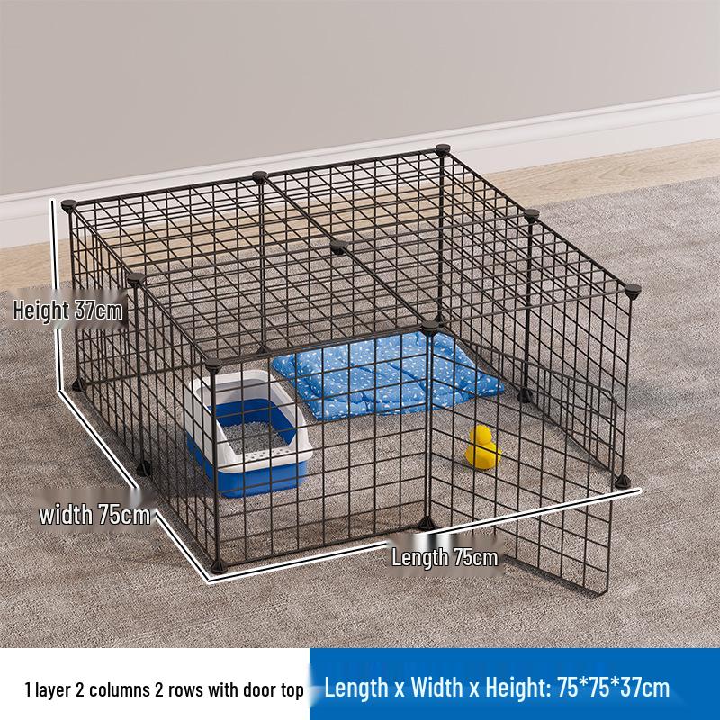 Free Assembly Indoor Pet Fence Barrier: Iron Mesh Anti-Escape Dog Stopper Fence.