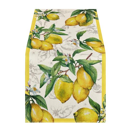 Floral Table Runner Spring Summer Linen Watercolor Flowers Plants Table Runner Machine Washable Table Protector for Home Farmhouse Dinner Party